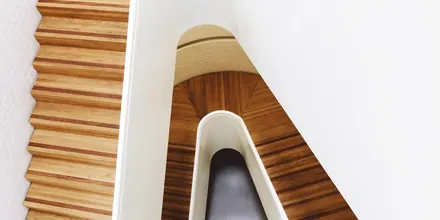 Curved timber ceiling