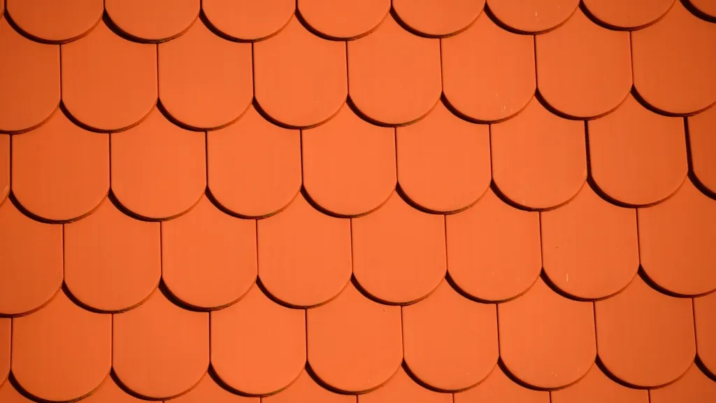 Close detail of clay roof tiles