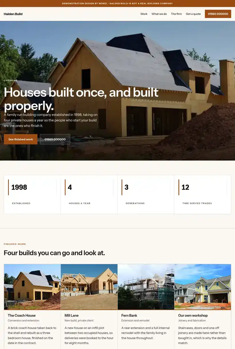 The Halden Build demonstration site