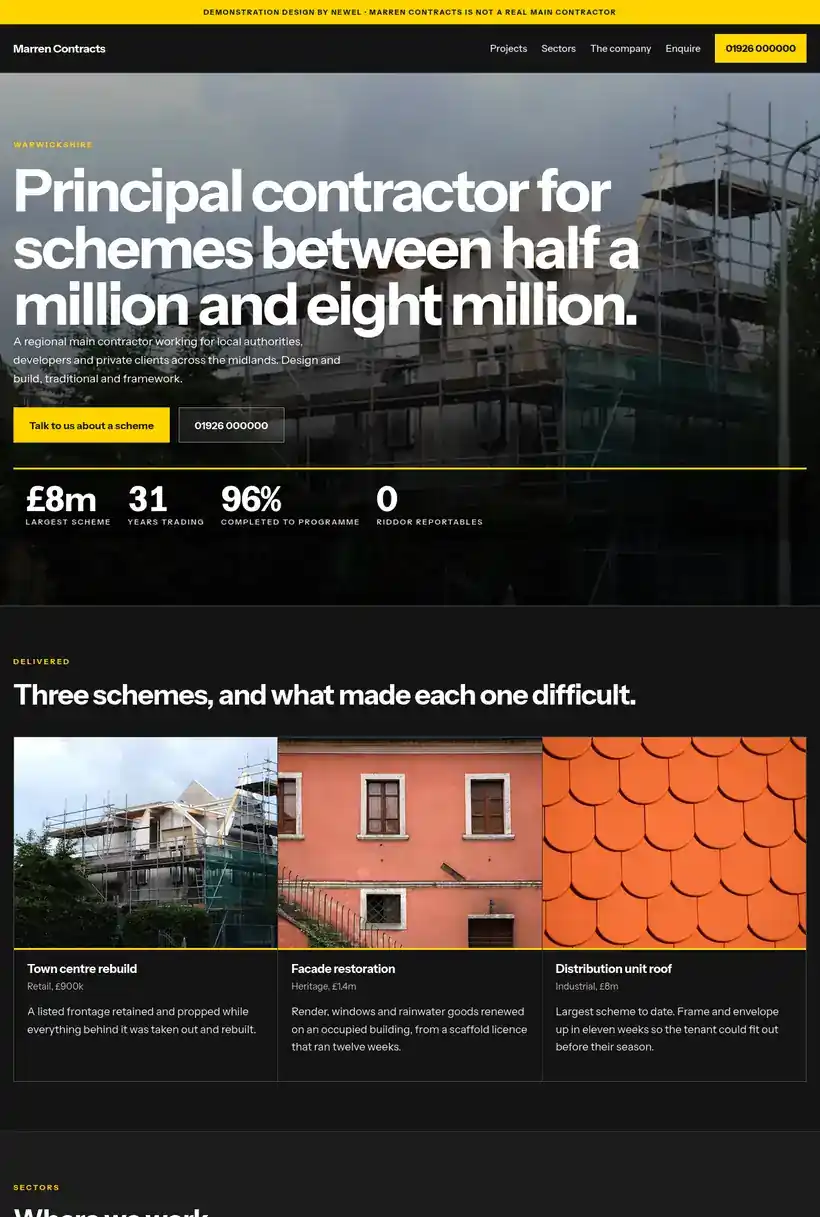 The Marren Contracts demonstration site